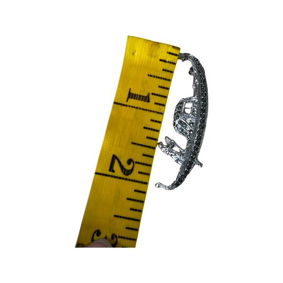 Vintage Sterling Silver Marcasite Boat Brooch, Vintage Silver Pin - Picture 5 of 7